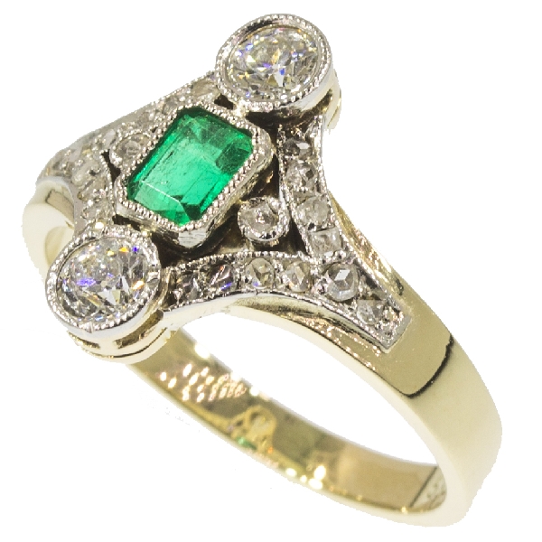 antique and estate rings with green